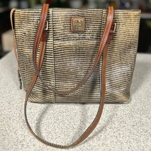 Dooney & Bourke Small Lizard Embossed Leather Lexington Tote Bag